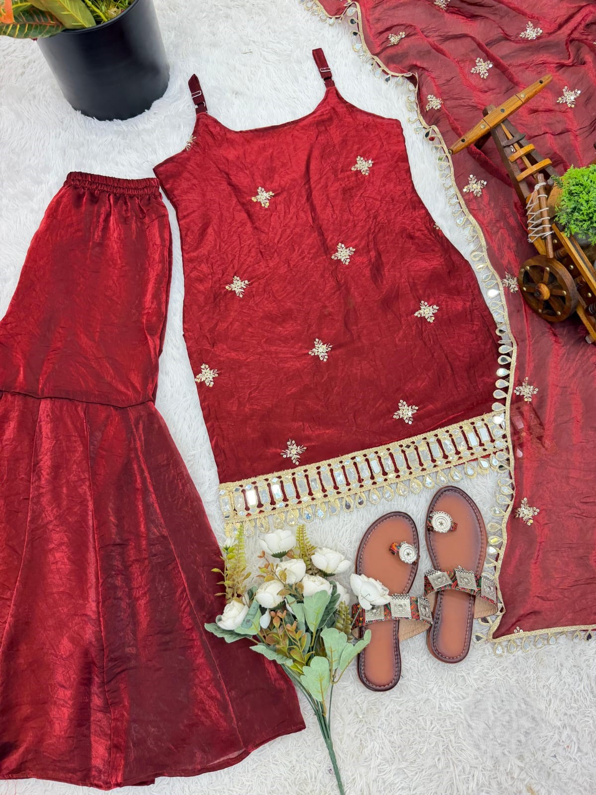 Premium Party Wear Sharara Set With Intricate Sequin Work Design